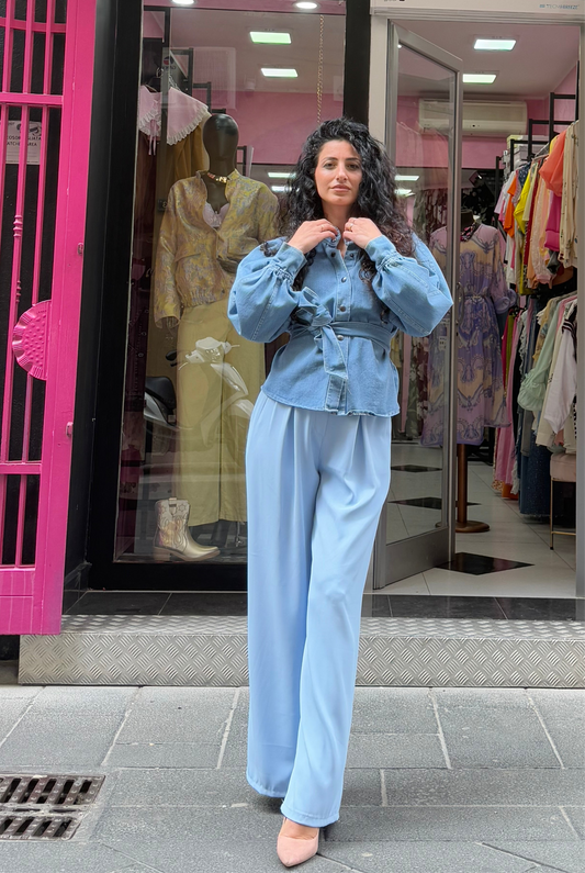 Pant palazzo vita alta